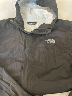 The North Face Men's Black Hooded Rain Jacket